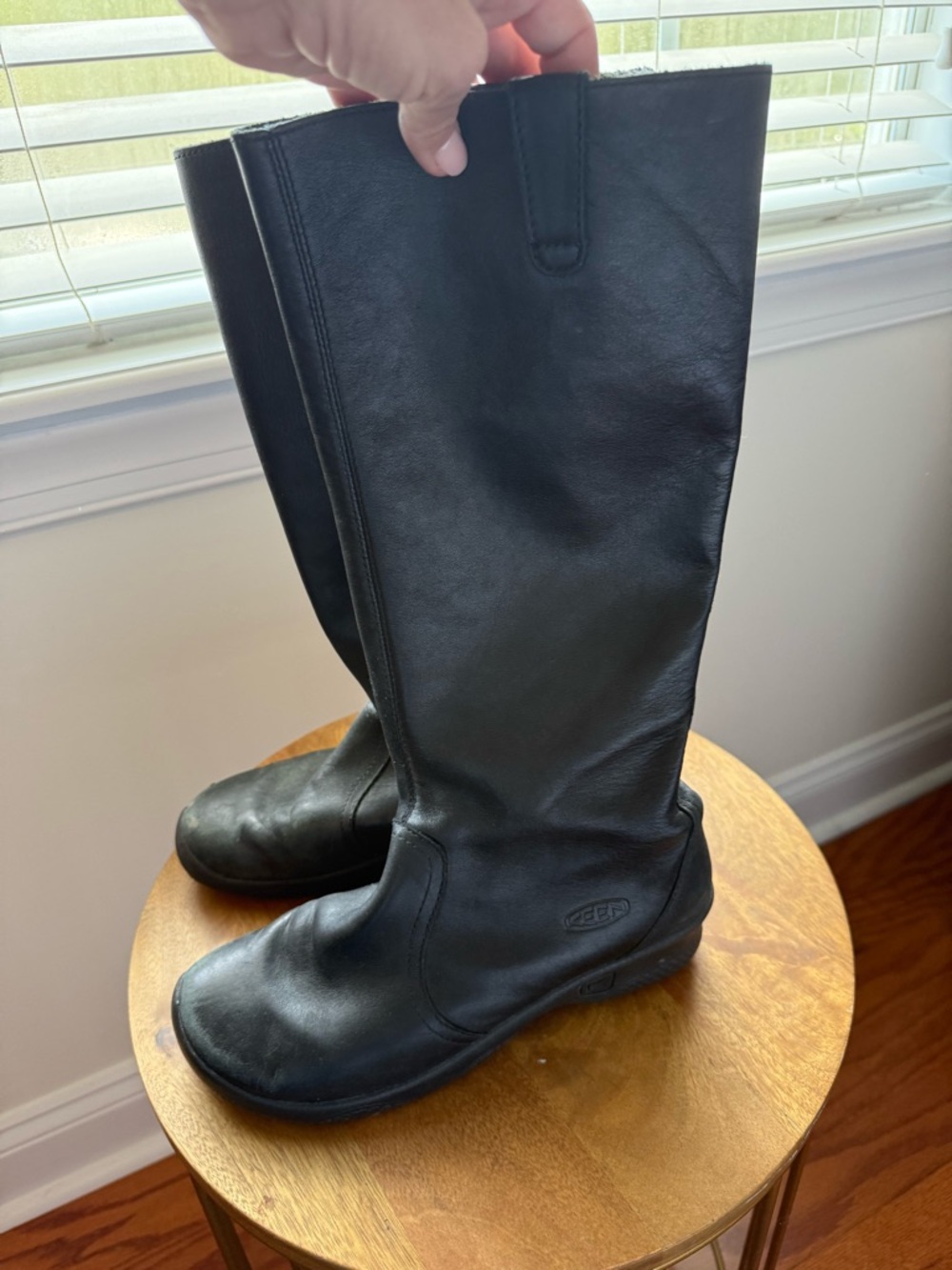 KEEN Black Over-the-Knee Leather Boots